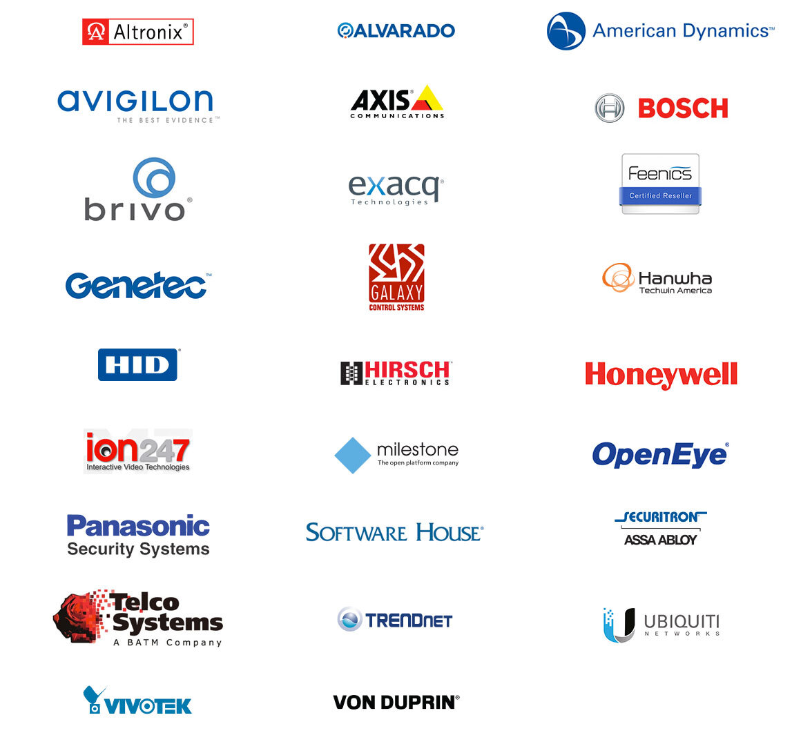 Star Asset Security's approved access control system manufacturing partners.